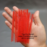 tag pin merah panjang 25mm 081514099332