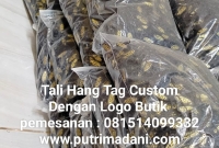 Tali Hang Tag Custom Disain dengan Logo 081514099332