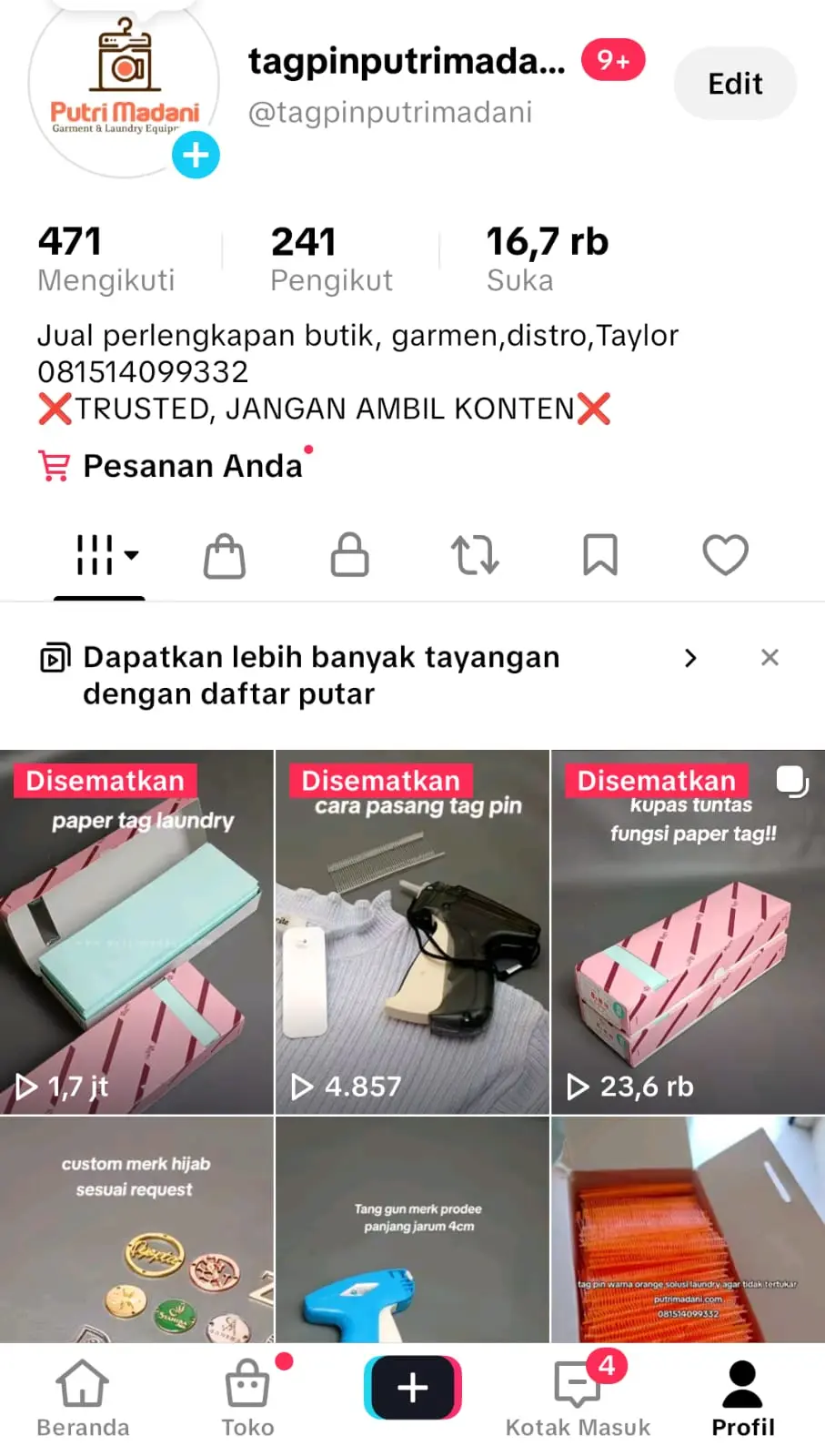 TikTok Putri Madani
