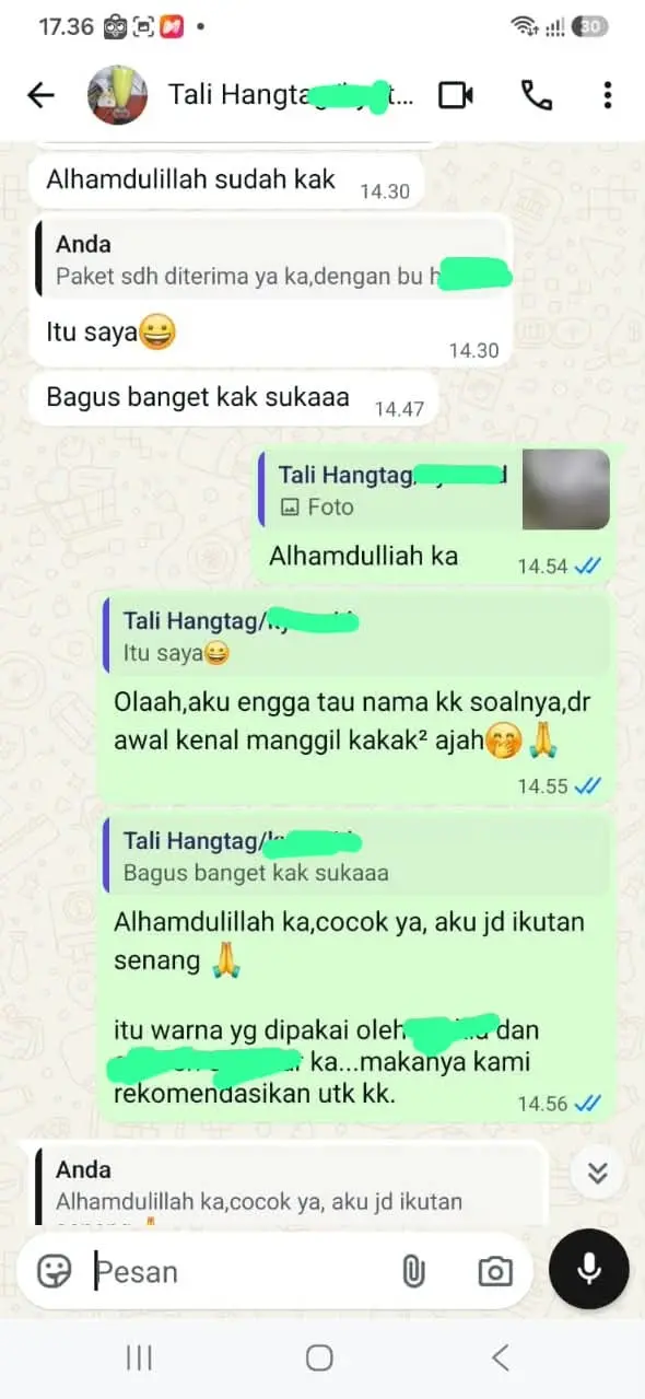 Testimoni WhatsApp Pelanggan 2