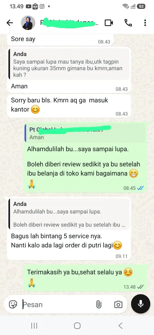 Testimoni WhatsApp Pelanggan 4